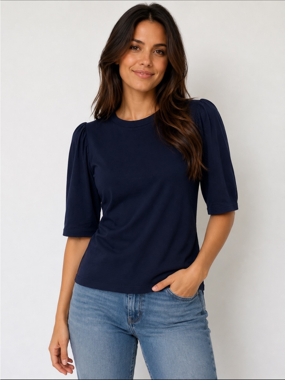 Something Navy Blue Top Size 1/US Small